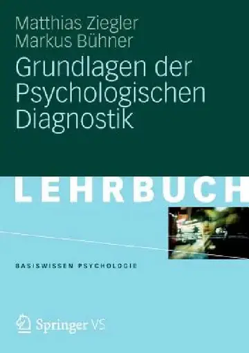Cover of Grundlagen Der Psychologischen Diagnostik
