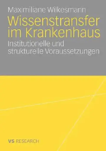 Cover of Wissenstransfer Im Krankenhaus