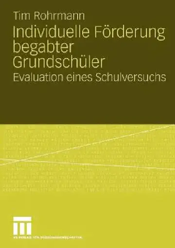 Cover of Individuelle Förderung Begabter Grundschüler