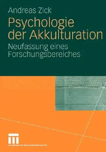 Cover of Psychologie Der Akkulturation