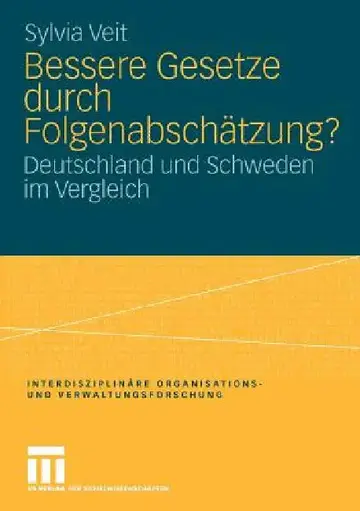 Cover of Bessere Gesetze Durch Folgenabschätzung?