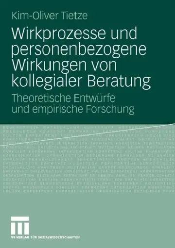 Cover of Wirkprozesse Und Personenbezogene Wirkungen Von Kollegialer Beratung