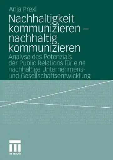 Cover of Nachhaltigkeit Kommunizieren - Nachhaltig Kommunizieren