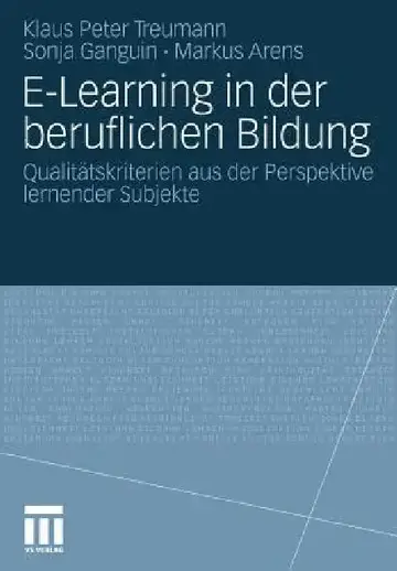 Cover of E-Learning in Der Beruflichen Bildung