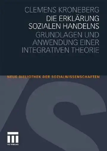 Cover of Die Erklärung Sozialen Handelns