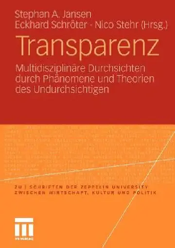 Cover of Transparenz