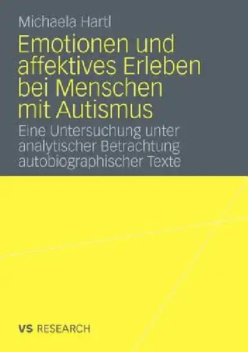 Cover of Emotionen Und Affektives Erleben Bei Menschen Mit Autismus