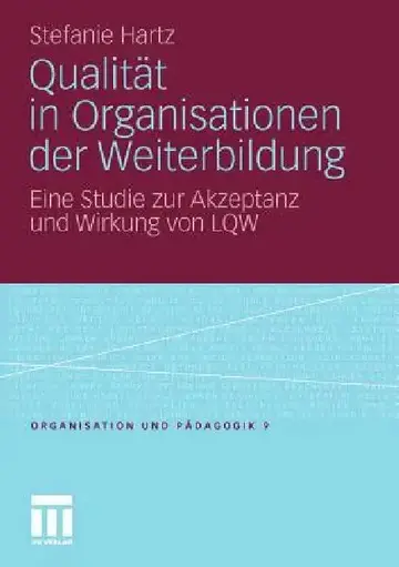 Cover of Qualität in Organisationen Der Weiterbildung