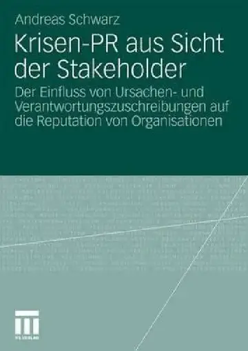 Cover of Krisen-PR Aus Sicht Der Stakeholder