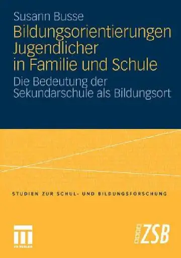 Cover of Bildungsorientierungen Jugendlicher in Familie Und Schule