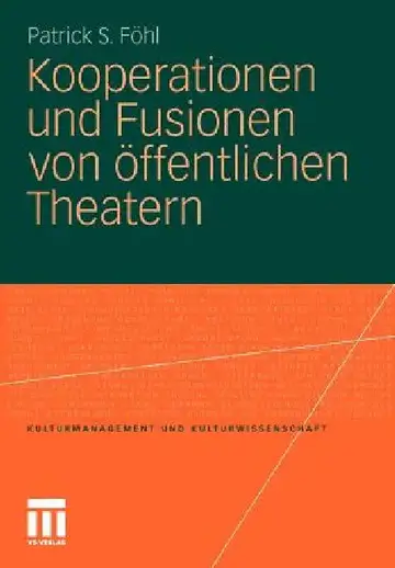Cover of Kooperationen Und Fusionen Von Öffentlichen Theatern