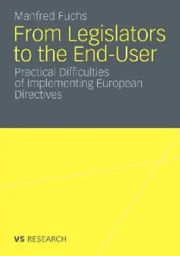 Cover of From Legislators to the End-User