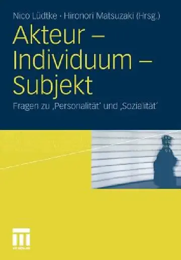Cover of Akteur - Individuum - Subjekt