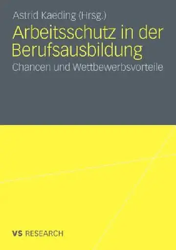 Cover of Arbeitsschutz in Der Berufsausbildung