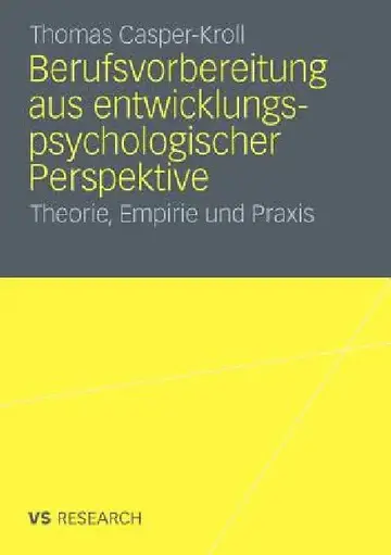 Cover of Berufsvorbereitung Aus Entwicklungspsychologischer Perspektive