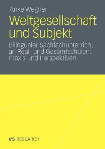 Cover of Weltgesellschaft Und Subjekt