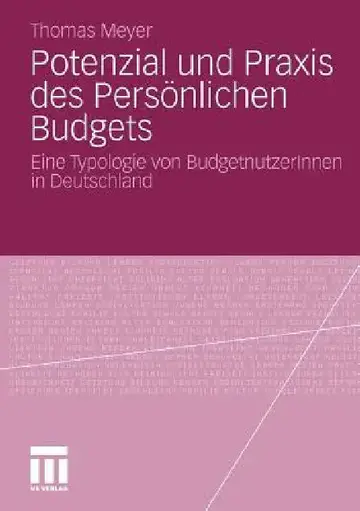 Cover of Potenzial Und PRAXIS Des Persönlichen Budgets