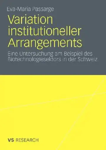 Cover of Variation Institutioneller Arrangements
