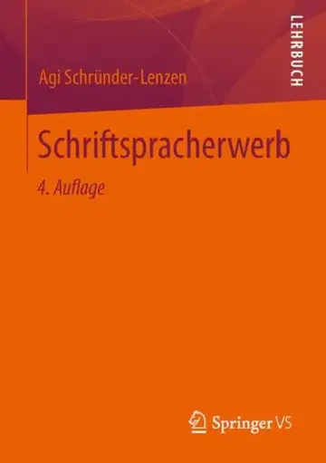 Cover of Schriftspracherwerb