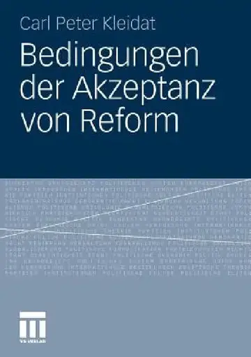 Cover of Bedingungen Der Akzeptanz Von Reform