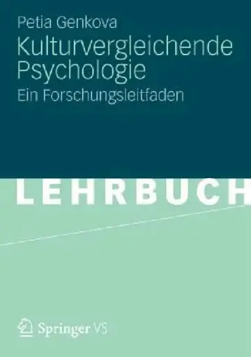 Cover of Kulturvergleichende Psychologie