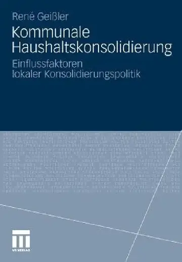 Cover of Kommunale Haushaltskonsolidierung