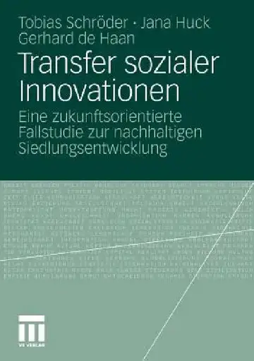 Cover of Transfer Sozialer Innovationen
