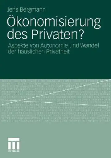 Cover of Ökonomisierung Des Privaten?