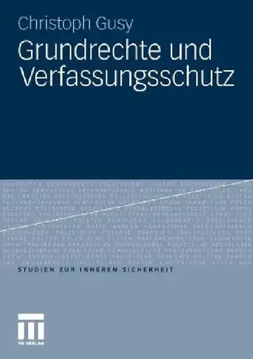 Cover of Grundrechte Und Verfassungsschutz