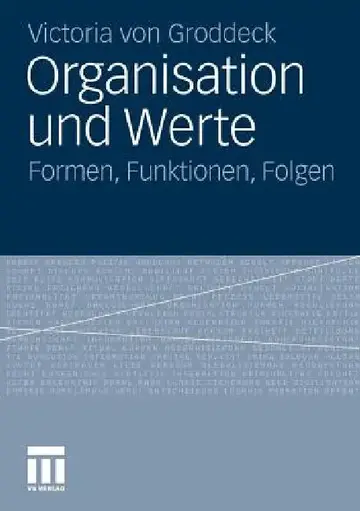 Cover of Organisation Und Werte