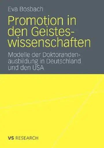 Cover of Promotion in Den Geisteswissenschaften