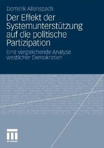 Cover of Der Effekt Der Systemunterstützung Auf Die Politische Partizipation