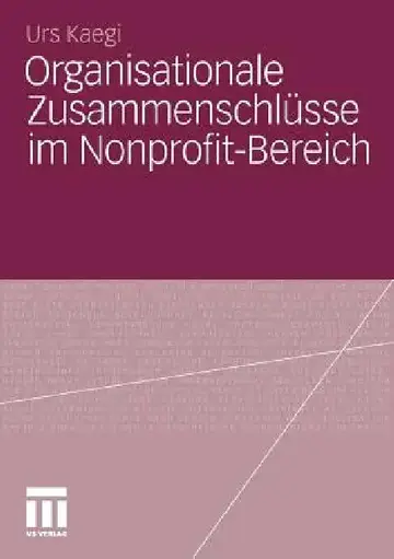 Cover of Organisationale Zusammenschlüsse Im Nonprofit-Bereich