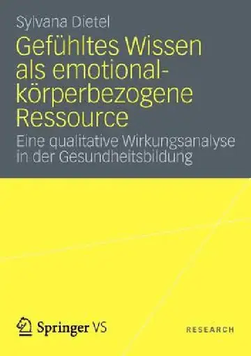Cover of Gefühltes Wissen ALS Emotional-Körperbezogene Ressource