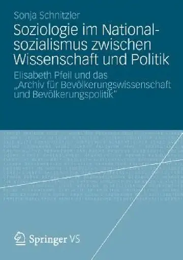 Cover of Soziologie Im Nationalsozialismus Zwischen Wissenschaft Und Politik