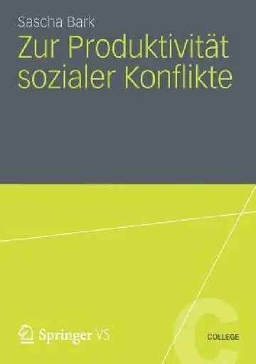 Cover of Zur Produktivität Sozialer Konflikte