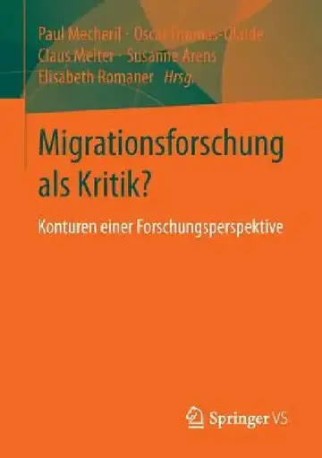 Cover of Migrationsforschung ALS Kritik?