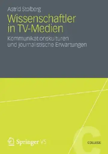 Cover of Wissenschaftler in Tv-Medien
