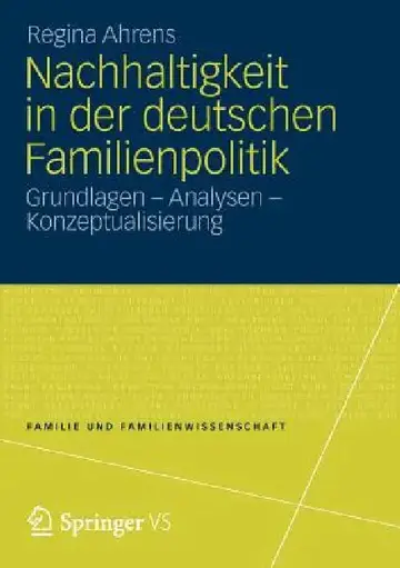 Cover of Nachhaltigkeit in Der Deutschen Familienpolitik