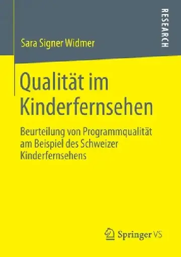Cover of Qualität Im Kinderfernsehen