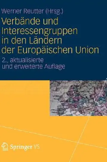 Cover of Verbände Und Interessengruppen in Den Ländern Der Europäischen Union