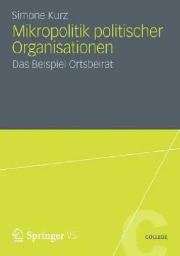 Cover of Mikropolitik Politischer Organisationen