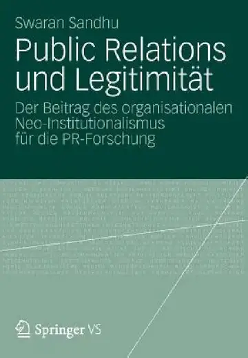 Cover of Public Relations Und Legitimität