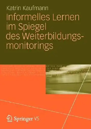 Cover of Informelles Lernen Im Spiegel Des Weiterbildungsmonitorings