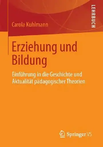 Cover of Erziehung Und Bildung