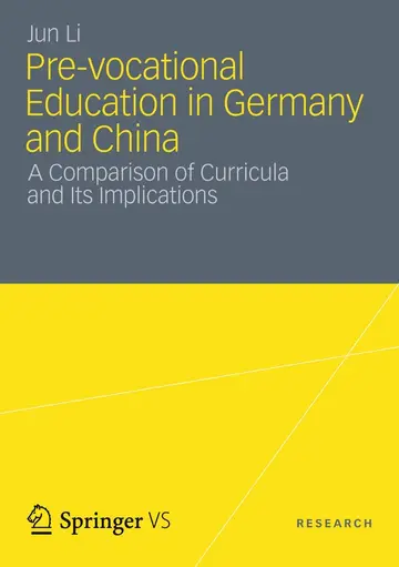 Cover of Pre-vocational Education in Germany and China