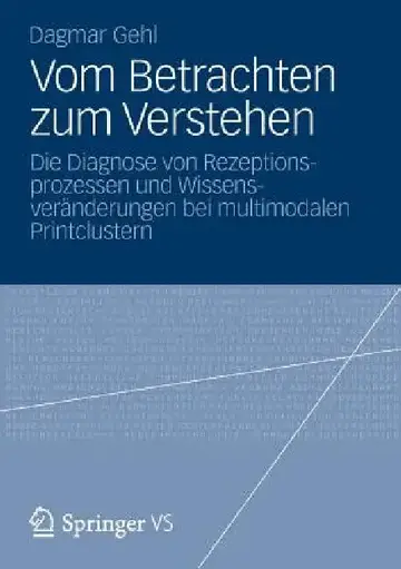Cover of Vom Betrachten Zum Verstehen