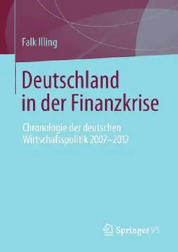 Cover of Deutschland in Der Finanzkrise