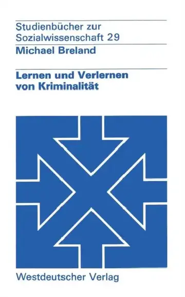 Cover of Lernen Und Verlernen Von Kriminalität