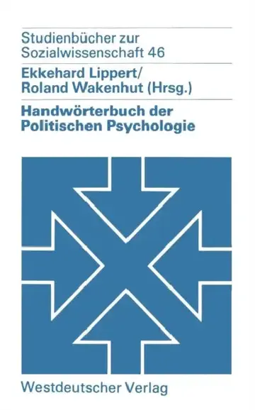 Cover of Handwörterbuch Der Politischen Psychologie